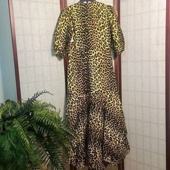 NWT GIANNI LEOPARD PRINT TIE WAIST DRESS SIZE 34 - Picture 5 of 6